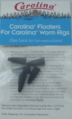 Betts 78-75-3 Carolina Floaters Worm Rig 3/4'' Black