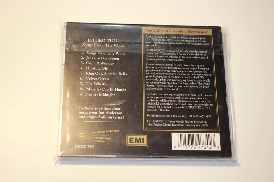 Jethro Tull - Songs from the Wood - MFSL 24k Gold CD with J CARD - RARE OOP - Image 2 of 4