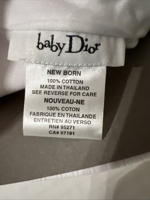 Baby Dior Newborn Beanie/Hat With Embroidered CD ON FRONT | eBay