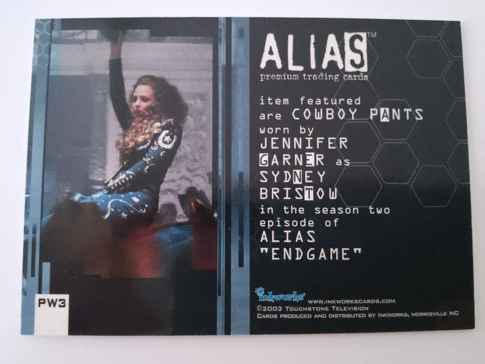 Jennifer Garner Inkworks 2003 Season 2 Alias PW3 Pieceworks Sydney Bristow - Image 2 of 4