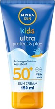 NIVEA Sun Kids Ultra Protect & Play SPF 50+ Lotion (150ml), Moisturising Kids Su 57.73 per litre