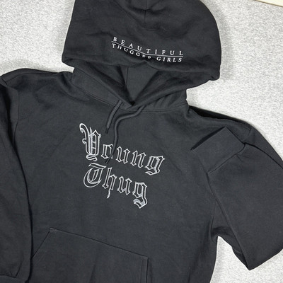 H&M Young Thug Hoodie Extra Large Thugger Girls Pullover Music Black Hip Hop