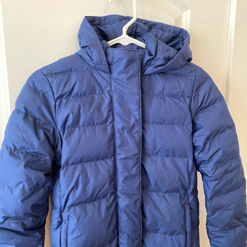 ATHLETA GIRL L 12 Snow Day Down Jacket Blue Excellent Condition Goodnight Nora - Image 2 of 4