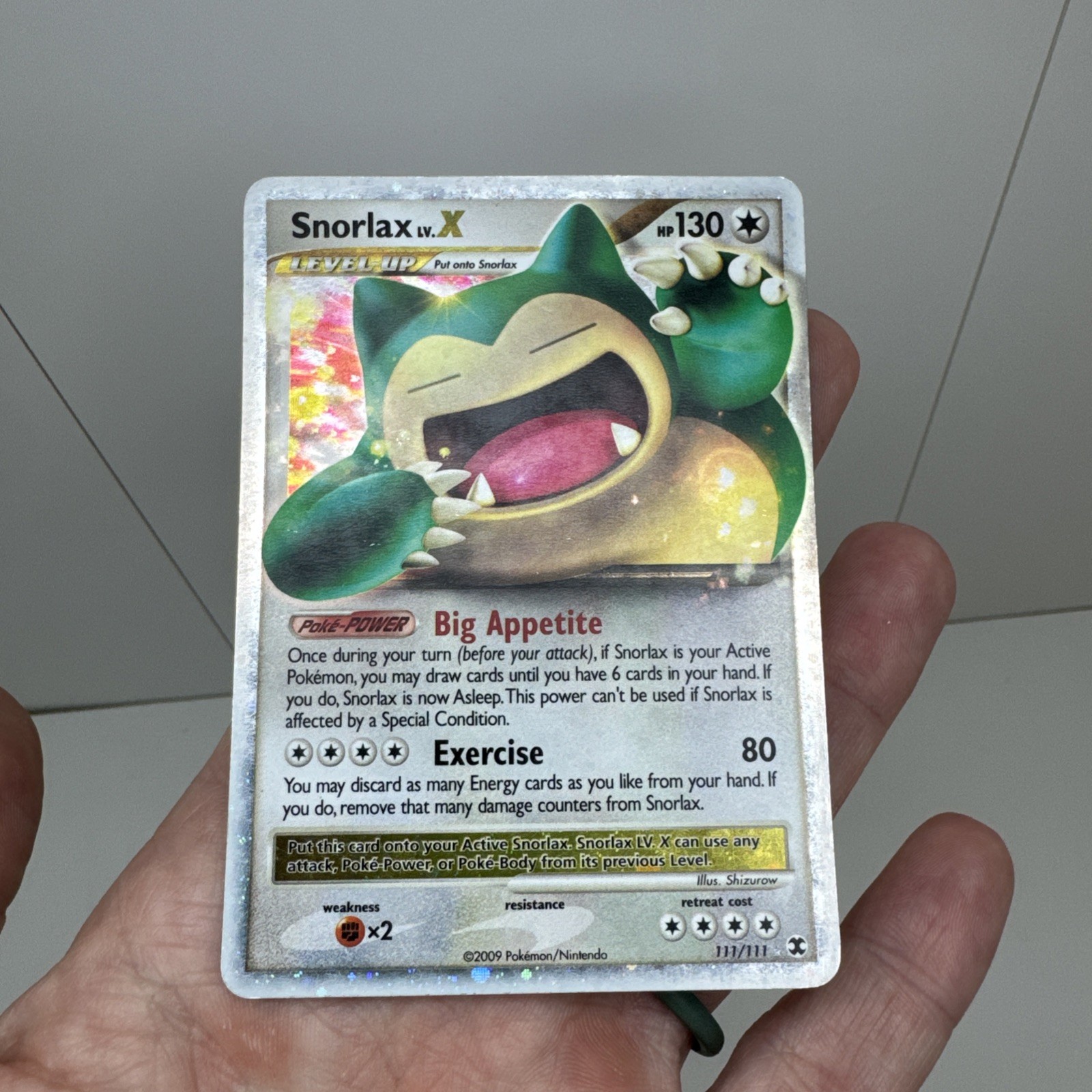 Snorlax Lv.X 111/111 Rising Rivals Holo