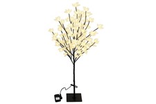 4FT Solar Cream Blossom Tree &ndash; 100 LED Warm White Lights Garden Outdoor Decor