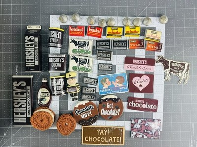 Vintage Chocolate Candy Fridge Magnet Lot (43) Hershey s Kisses Krackel Milk