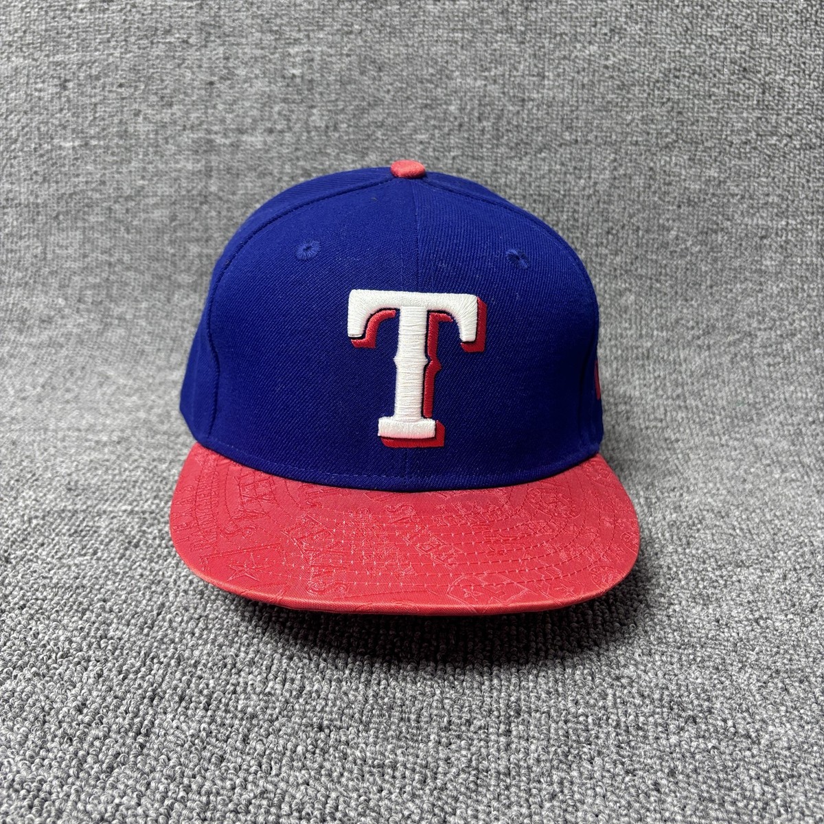 New Era Texas Rangers Youth 9FIFTY The League Snapback Hat Blue Red T Logo