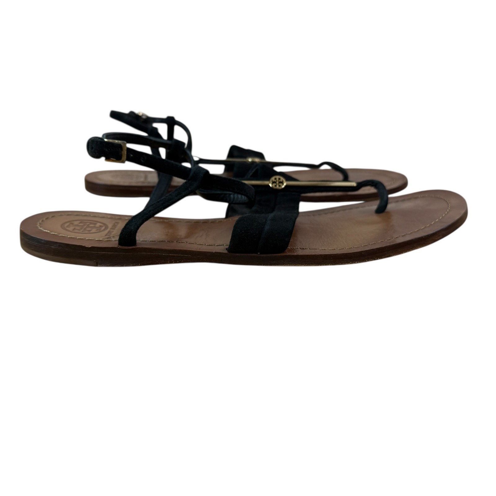 Tory Burch  Women's Flat Thong Jelly Sandals Black US 10 M thumbnail 7