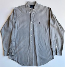 Ralph Lauren Button Down Mens Dress Shirt Size 16 34/35 Yarmouth Cotton Oxford