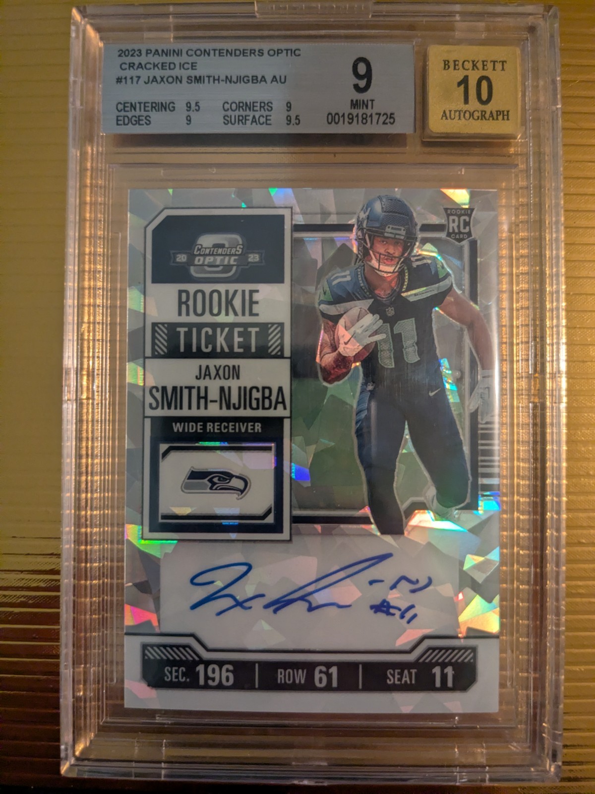 2023 contenders cracked ice /22 #117 jaxon smith njigba