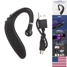 Ergonomic Bluetooth Wireless Headset for Business Travel - Clear Sound, Black