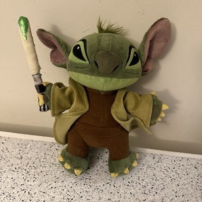 STITCH YODA Jedi 10” Plush Star Wars Disney Parks Exclusive Green