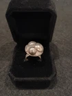 Vintage Handmade Finland Sterling Silver Modernist Blob Dome Ring Size 5.5