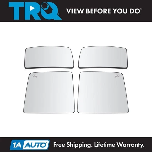 TRQ Mirror Glass Set Fits 09-12 Ford F-250 F-350 F-450 F-550 Super Duty