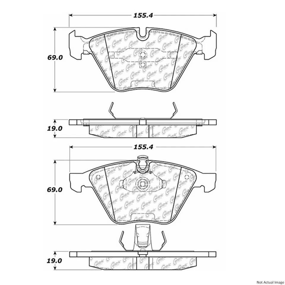 Juego de pastillas de freno de disco delanteras C-Tek rotor de freno de disco 3 piezas para BMW 545i 2004-2005 Foto 4 de 4