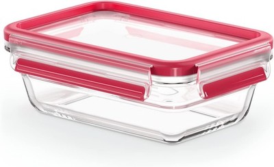 Emsa N10406 Clip & Close Glas Frischhaltedose | 0,7 L | stapelbar | gefrierfest
