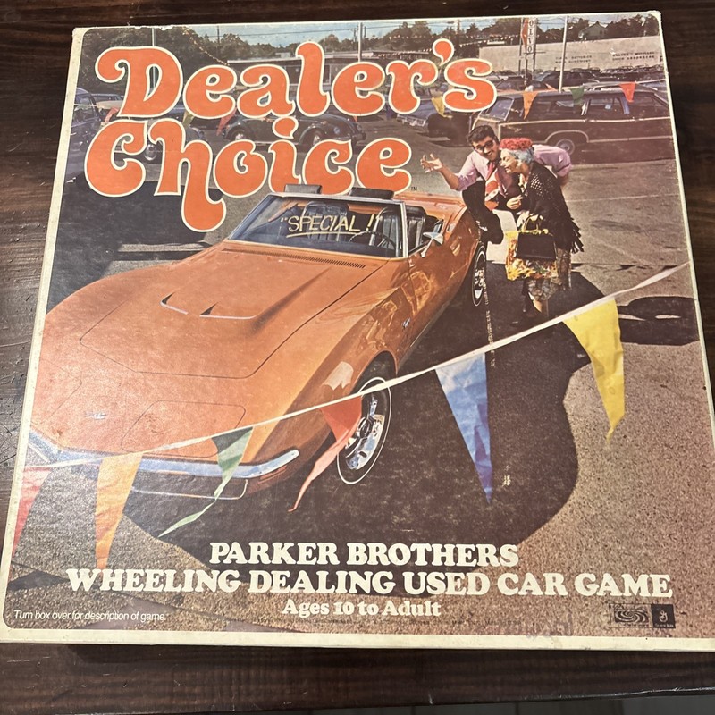 1972 Parker Bros. Dealer's Choice Game Wheeling Dealing Used Cars Complete