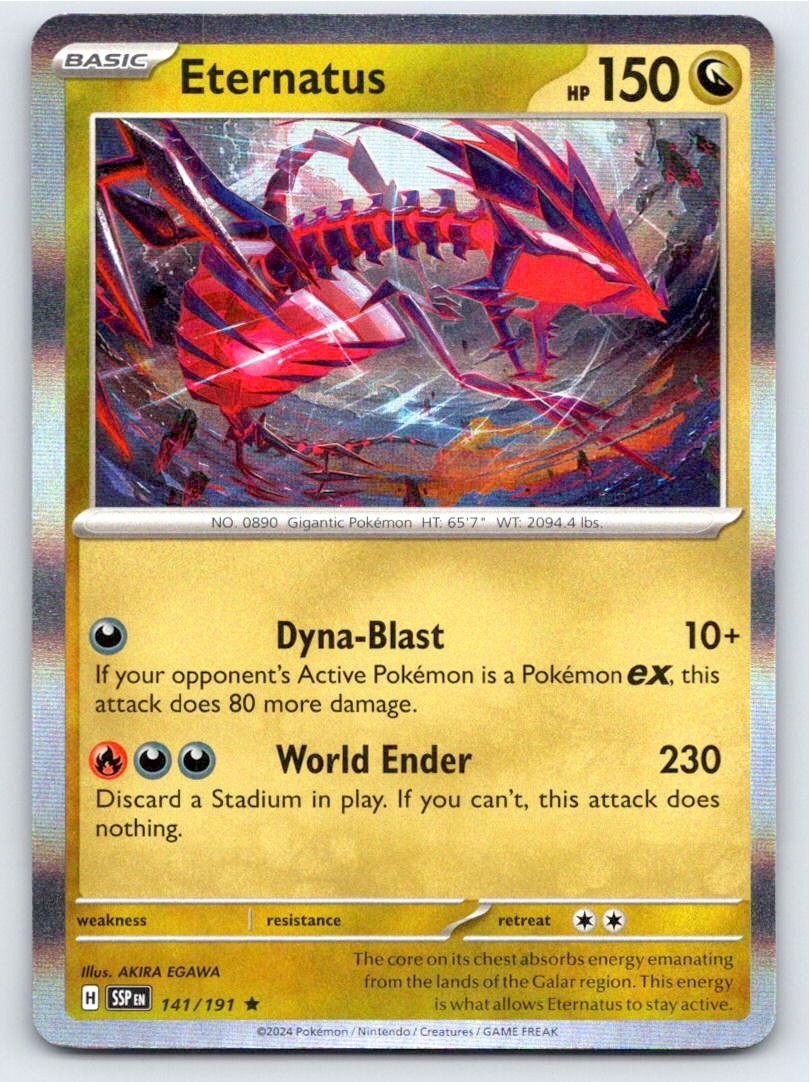 2024 POKEMON ETERNATUS SURGING SPARKS 141/191 HOLO R NM A85379 FREE S&H