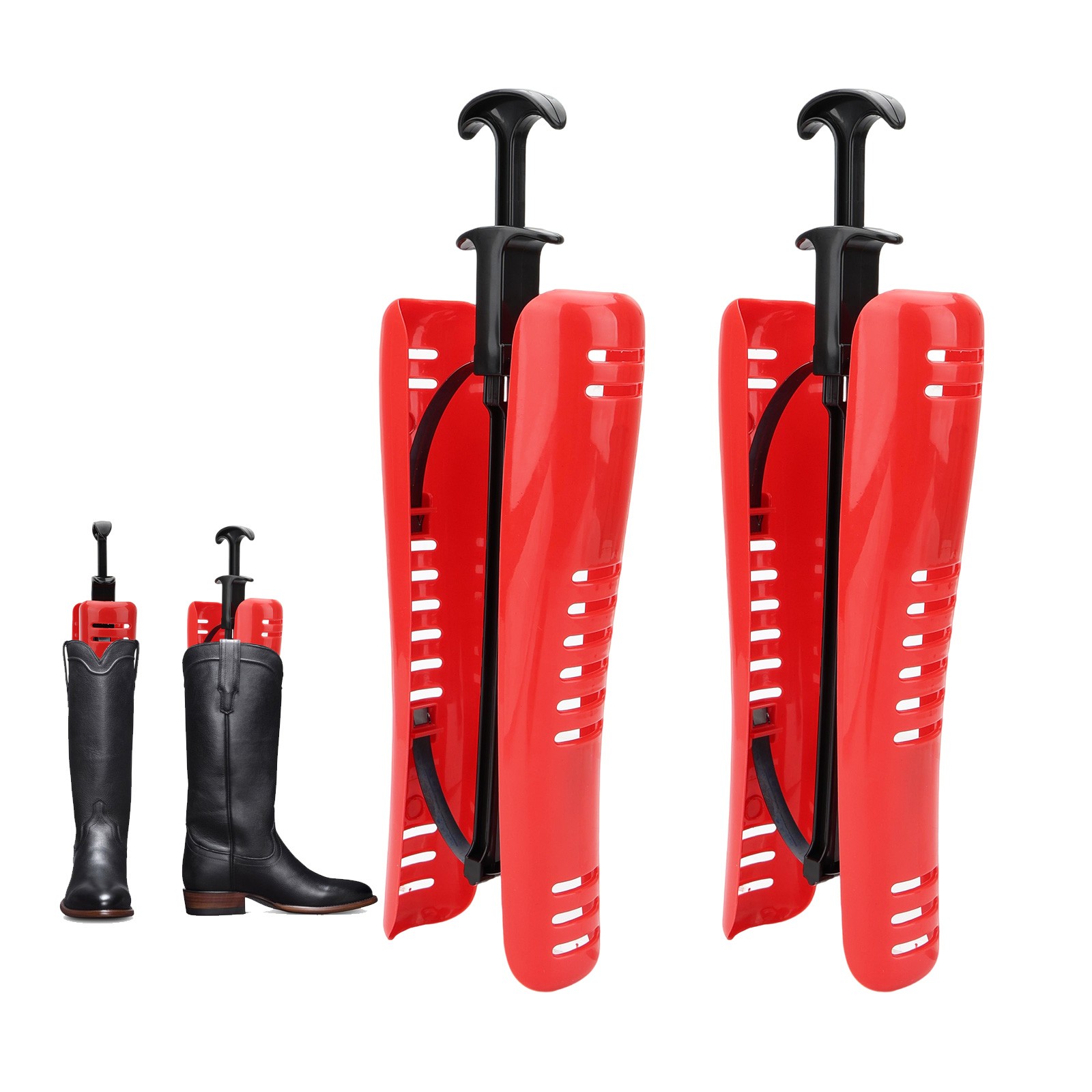 2x Adjustable Boot Shaper 12 Inch Inserts w/ Handle for Mid Calf Tall ...