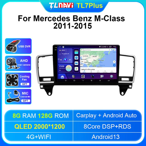 Apple CarPlay Android Car Stereo Radio GPS WiFi For Mercedes Benz M-Class 11-15 - Picture 11 of 48