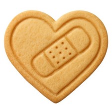 Heart with Bandage Cookie Cutter & Stamp, Fondant & Clay - 4x3.6