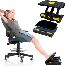 Foot Rest for under Desk at Work,Height Adjustable Footrest with Massage Roller