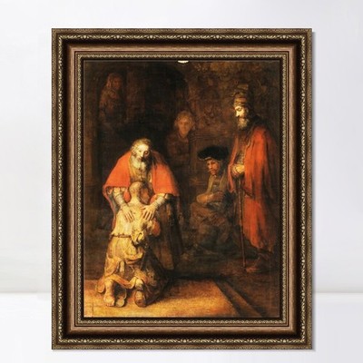 Framed Art The Return of the Prodigal Son by Rembrandt Harmenszoon 26''x32''