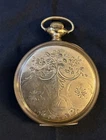 Antique 1880 Elgin Pocket Watch Victorian Hunter Case - Ornate Floral Engraving