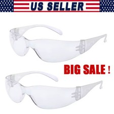 1-50 PACK Protective Polycarbon Safety Glasses Clear Lens Work UV Z87 Lot