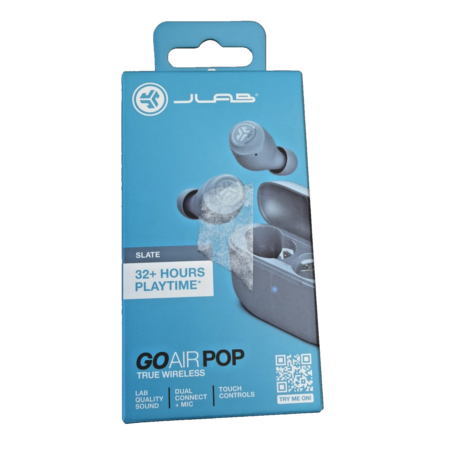 JLab- Go Air Pop True Wireless Bluetooth Earbuds Slate 32 Hours of Playtime