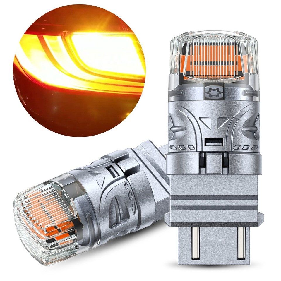 3157 Canbus LED Switchback Turn Signal Bulbs For GMC Sierra 1500 (1999-2013) – 2 Pack, Amber/White