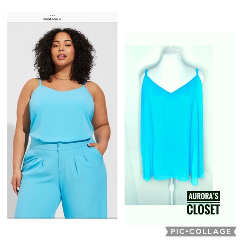 Torrid 4X türkisblau Sophie Swing Cami durchsichtig Badekappe neu mit Etikett