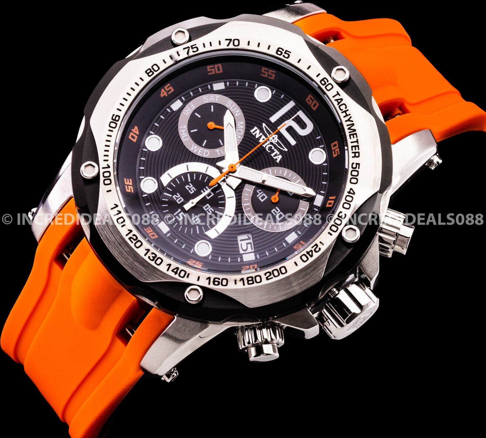 つやあり 特価Invicta Men's 51mm Speedway Two Tone Tortoise Orange Bracelet Watch Model: 25504)並行輸入商品