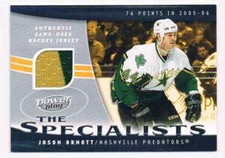 2006-07 POWER PLAY THE SPECIALISTS JASON ARNOTT JERSEY 2 COLORS DALLAS STARS