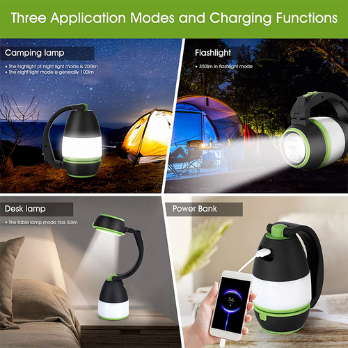 Portable Camping Lantern USB Rechargeable Camping Tent Light Lamp Flashlight LED - Picture 12 of 17