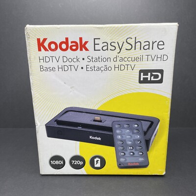 Kodak Easyshare HDTV Dock Base Black CAT8951956 1080i 720p Complete NEW OPEN BOX