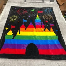 Disney Plush Blanket W/ Flip Sequins Reversible Multicolor One Size Throw Towel