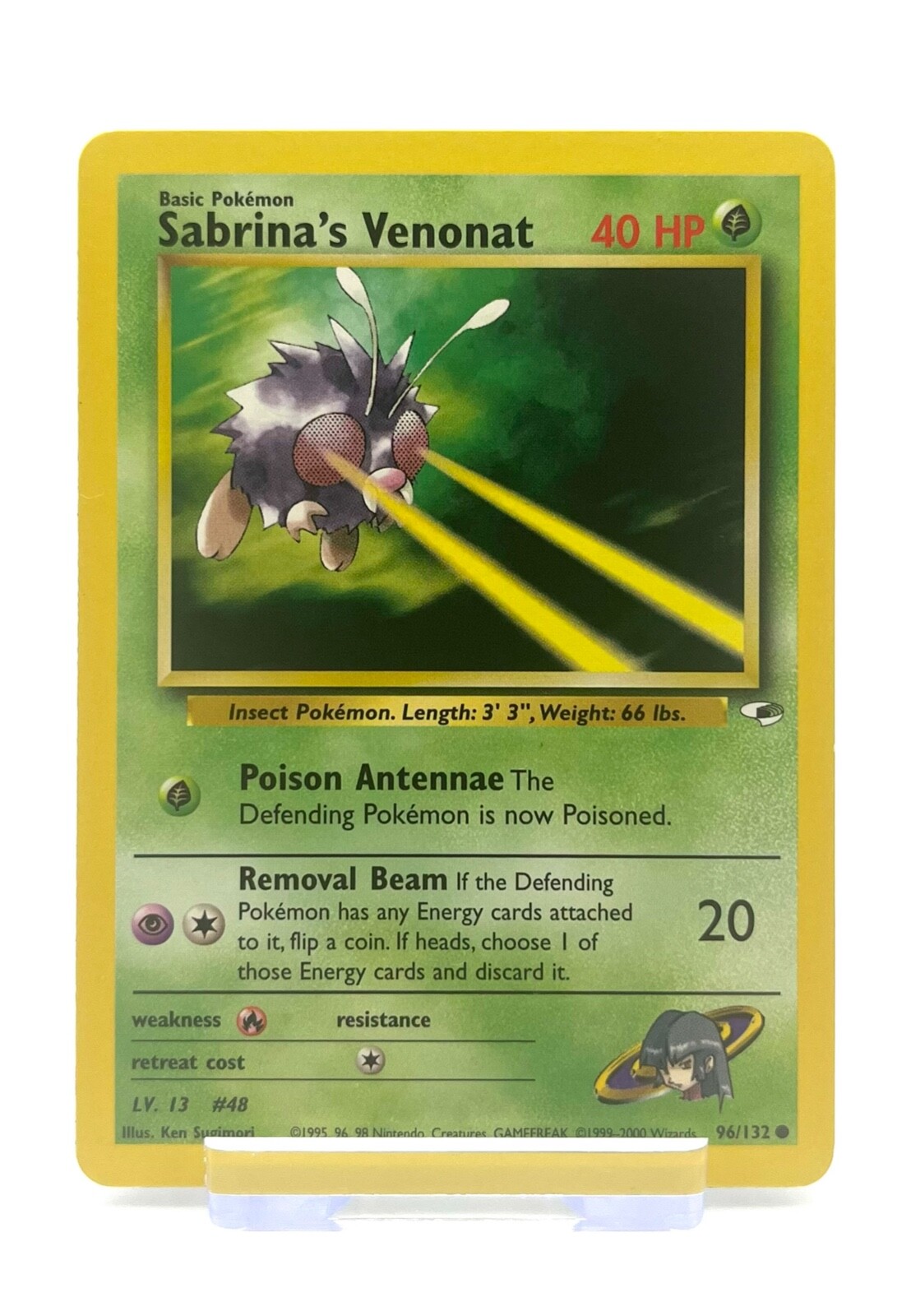 Sabrina's Venonat | 96/132 | Gym Heroes | Common | WOTC | Pokémon Card - NM
