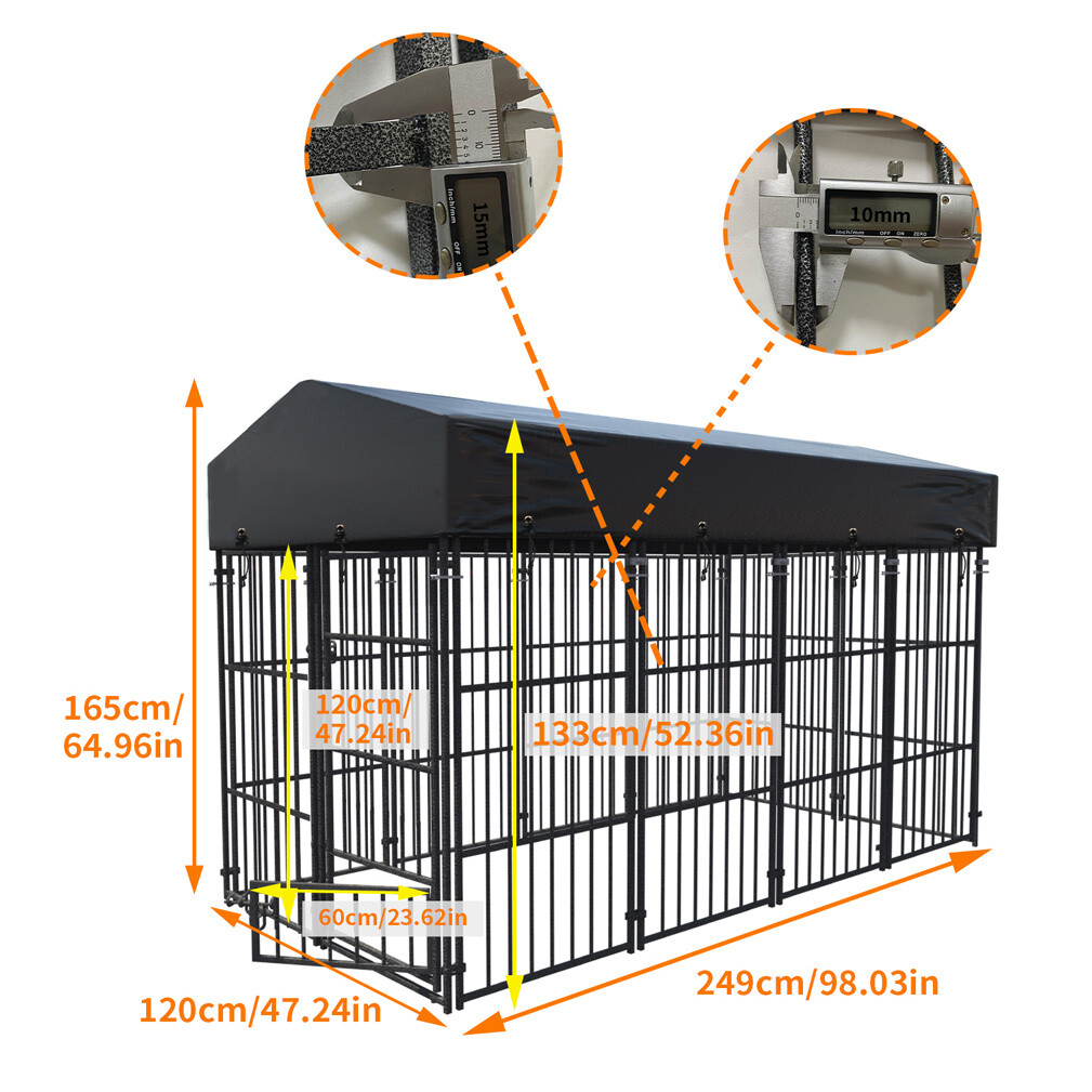 Heavy XL Large Outdoor Dog Kennel Dog Run Fencing Kennel Cage Safe