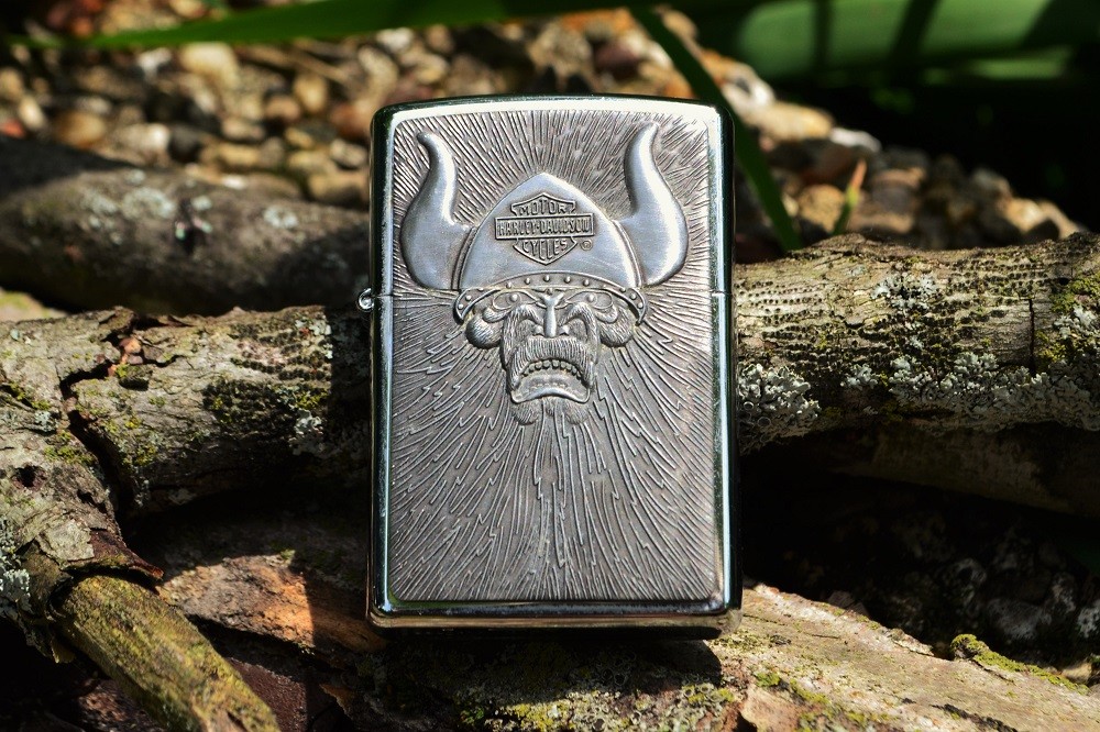 Zippo Lighter Harley Davidson Viking Pewter BarrettSmythe