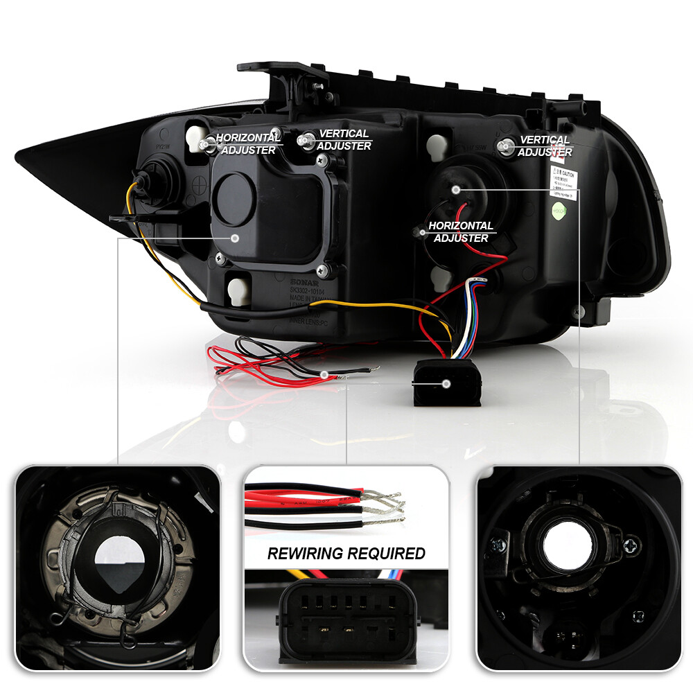 シリアルシール付 ACANII For [Halogen Model] 20082013 BMW E87 128i 135i Black