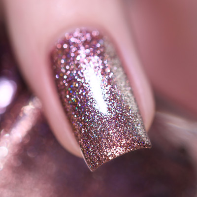 ILNP Olivia - Chocolate-Rose Holographic Ultra Metallic Nail Polish