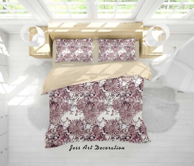 3D Butterfly Floral Hand Drawn Quilt Cover Set Duvet Cover Bedding Pillowcases