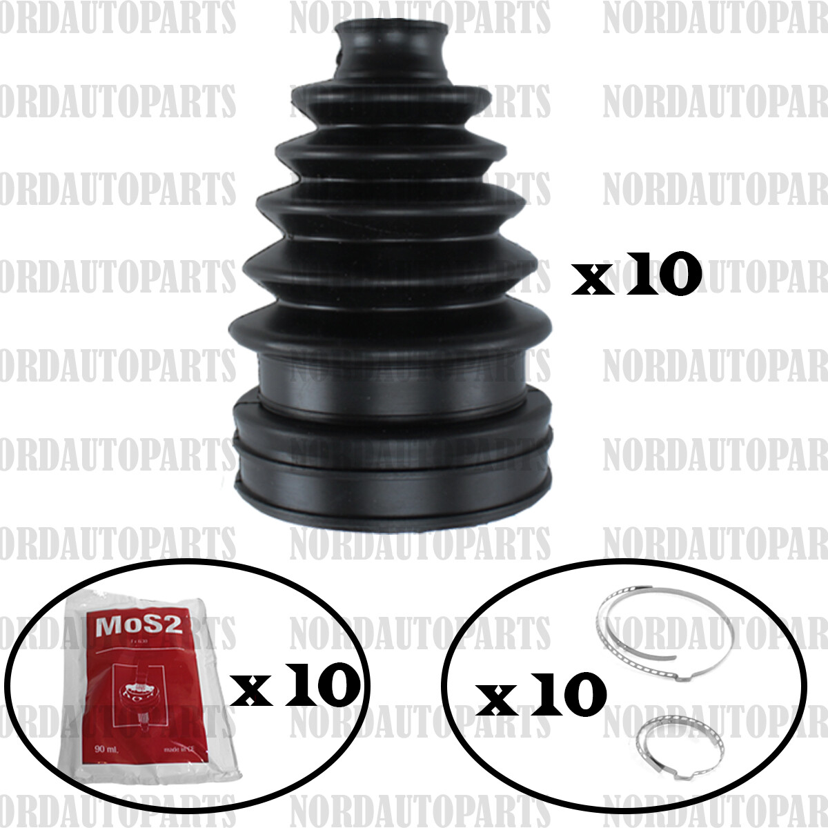 Soufflet De Cardan Universel Kit De 10 Soufflets De Cardan (joint  Homocinétique) + Graisse + Colliers - Partsline - Taille 22/85mm Soufflet  Avant Arrière Droit Gauche EAN 3306430647288