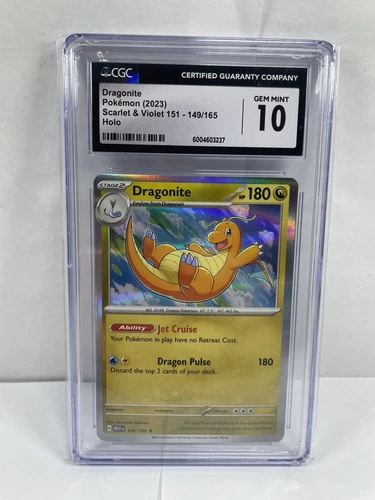 Pokemon Dragonite 149/165 Scarlet & Violet 151 Holo CGC 10