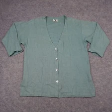 VINTAGE Carol Turner Collection Top Womens Small Lagenlook Oversized Linen CTC