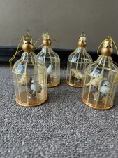 Kurt Adler Birds in Glass Cage Ornament, gold...