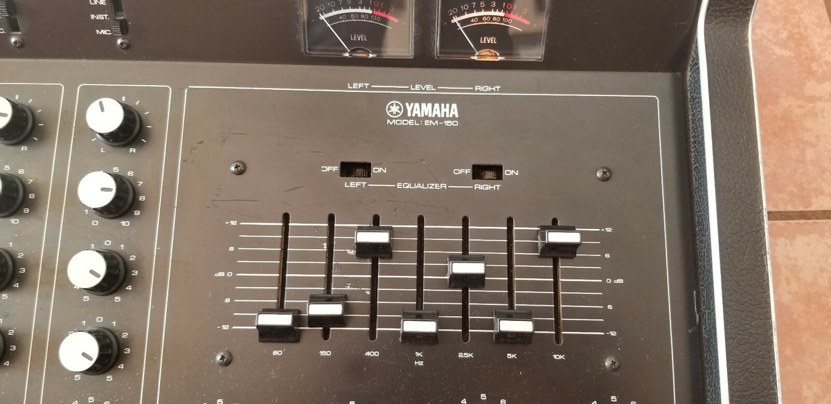 Yamaha EM-150, 6 Channel Mixer, Power Amp, with Spring Reverb & Eq