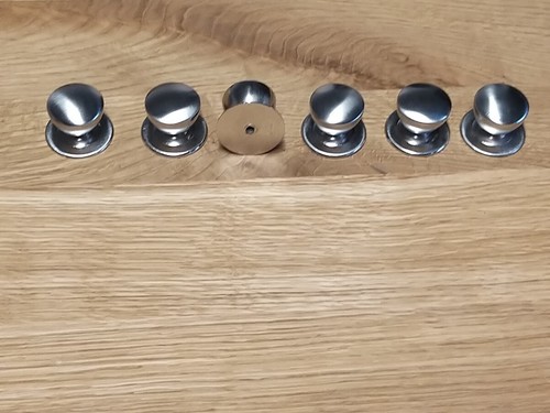 12x Brushed Nickel Knobs Handles Kitchen Bedroom Cabinet Doors Drawers - Picture 2 of 2