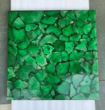 Green Agate Coffee Square Table Top Modern Kitchen Side Furniture Decor 